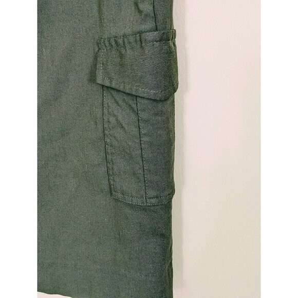 Reitmans Stretch Cargo Skirt Womens Size 9 Olive Green Short Straight Office - Picture 3 of 5